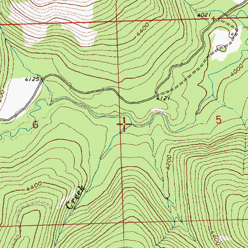 Topographic Map of Trixie Creek, MT