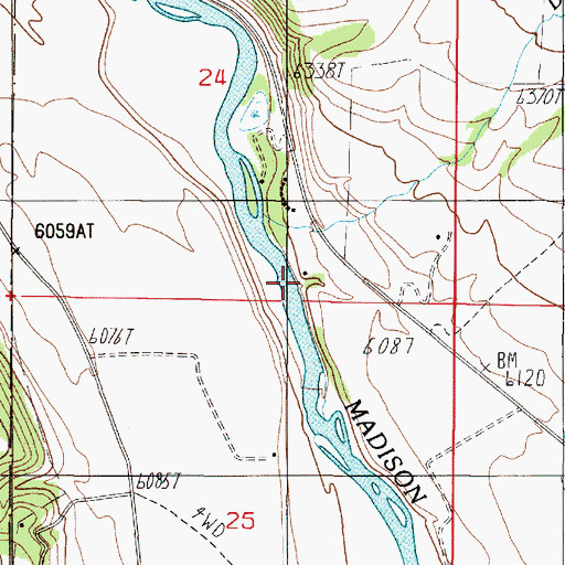 Topographic Map of Trout Creek, MT