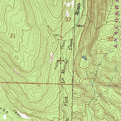 Topographic Map of Trout Creek, MT