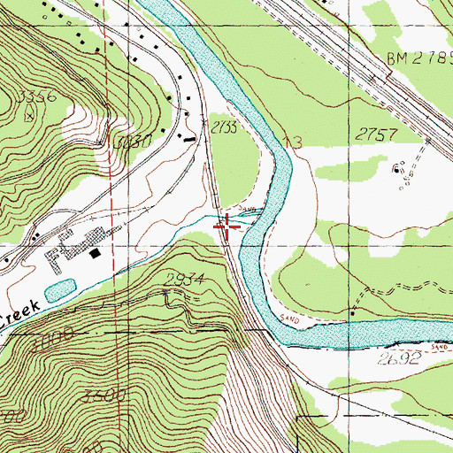 Topographic Map of Trout Creek, MT