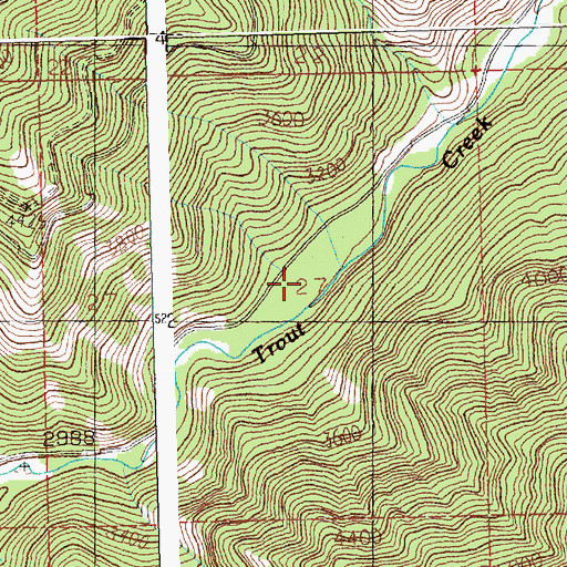 Topographic Map of Trout Creek Campground, MT