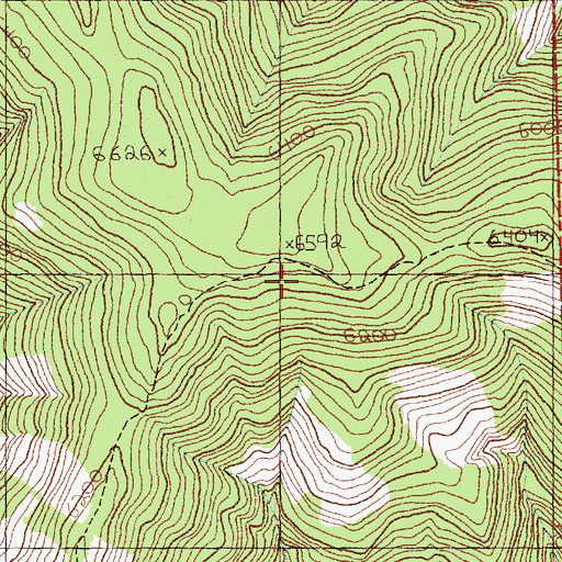 Topographic Map of Trout Creek Stock Driveway, MT