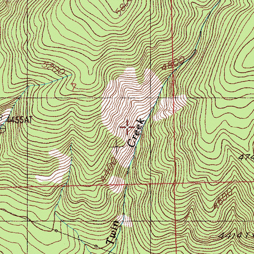 Topographic Map of True Fissure Mine, MT