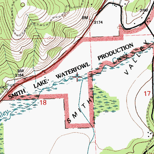 Topographic Map of Truman Creek, MT