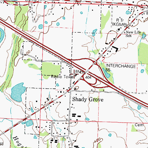 Topographic Map of Arkansas State Police, AR