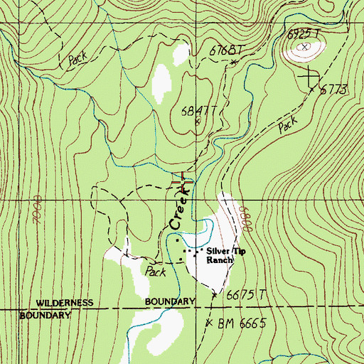 Topographic Map of Tucker Creek, MT