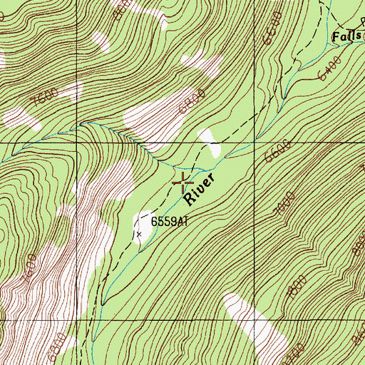 Topographic Map of Tumble Creek, MT