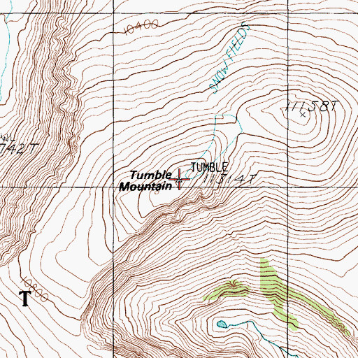 Topographic Map of Tumble Mountain, MT