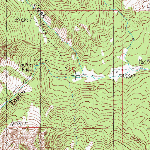 Topographic Map of Tumbledown Creek, MT
