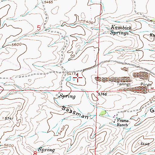 Topographic Map of Tungsten Mill, MT