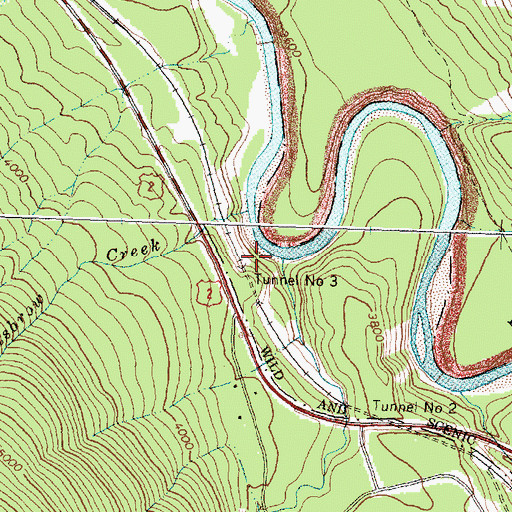 Topographic Map of Tunnel Creek, MT