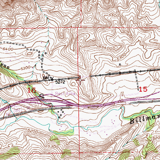 Topographic Map of Tunnel Number 1, MT