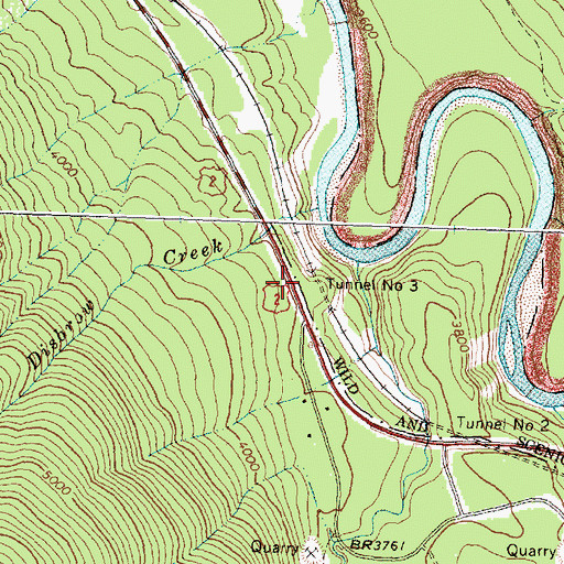 Topographic Map of Tunnel Number 3, MT