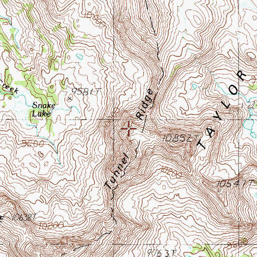 Topographic Map of Tunnel Ridge, MT