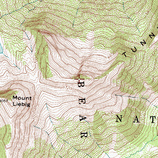 Topographic Map of Tunnel Ridge, MT