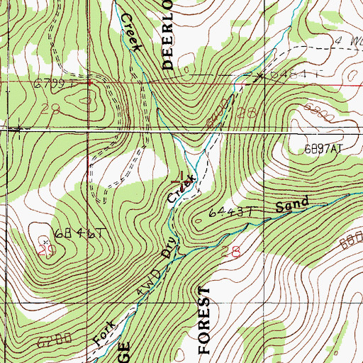Topographic Map of Turman Creek, MT