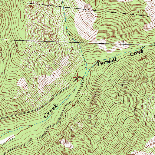 Topographic Map of Turmoil Creek, MT