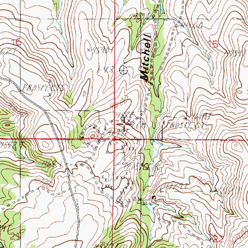 Topographic Map of Turner Cemetery, MT