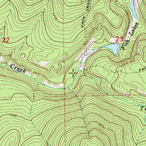 Topographic Map of Turner Creek, MT