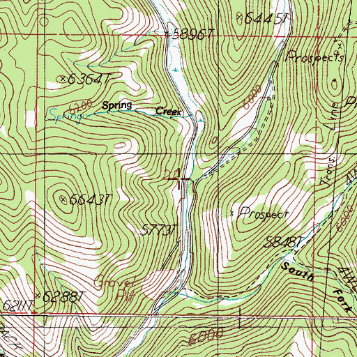 Topographic Map of Turnley Creek, MT