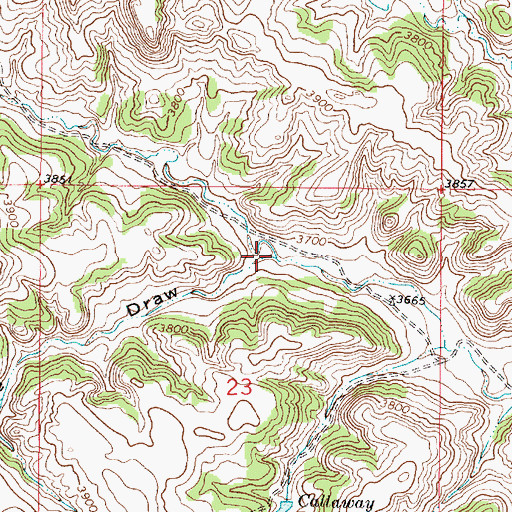 Topographic Map of Turtle Draw, MT