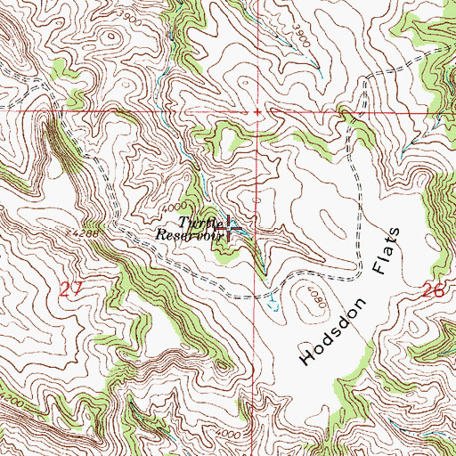 Topographic Map of Turtle Reservoir, MT