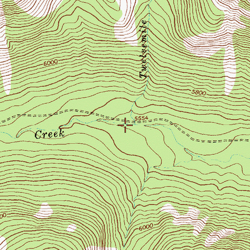 Topographic Map of Twelvemile Creek, MT