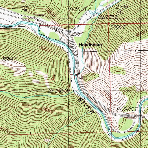 Topographic Map of Twelvemile Creek, MT