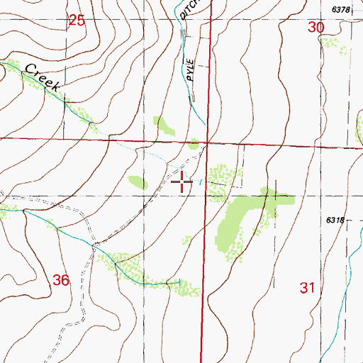 Topographic Map of Twin Creek, MT