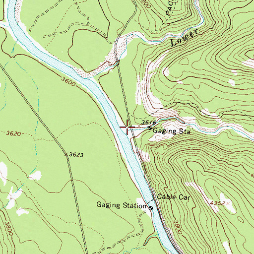 Topographic Map of Twin Creek, MT