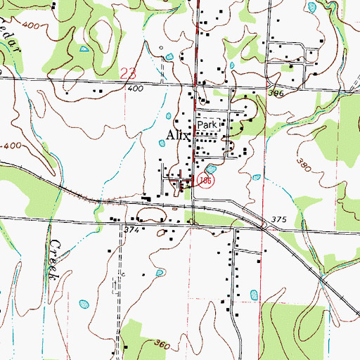Topographic Map of Assembly of God Church, AR