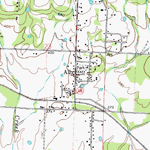 Topographic Map of United Methodist Church, AR