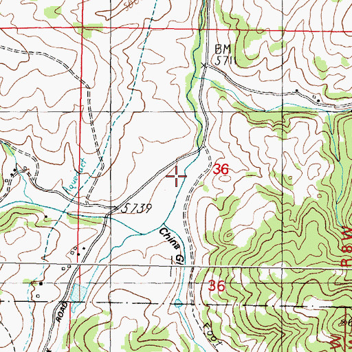 Topographic Map of Two-Bit Creek, MT