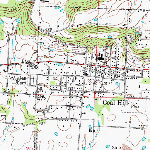 Topographic Map of Ferguson Memorial Presbyterian Church, AR