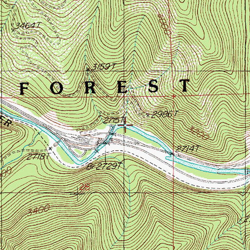 Topographic Map of Twomile Pond, MT