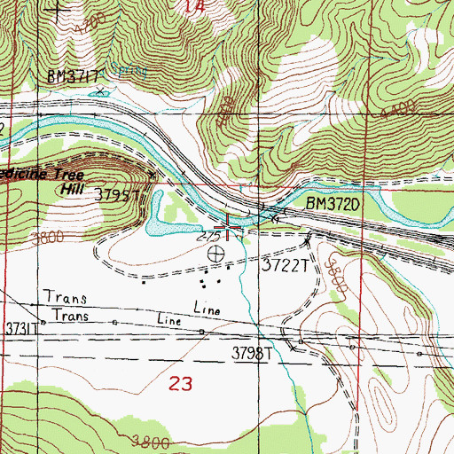 Topographic Map of Tyler Creek, MT