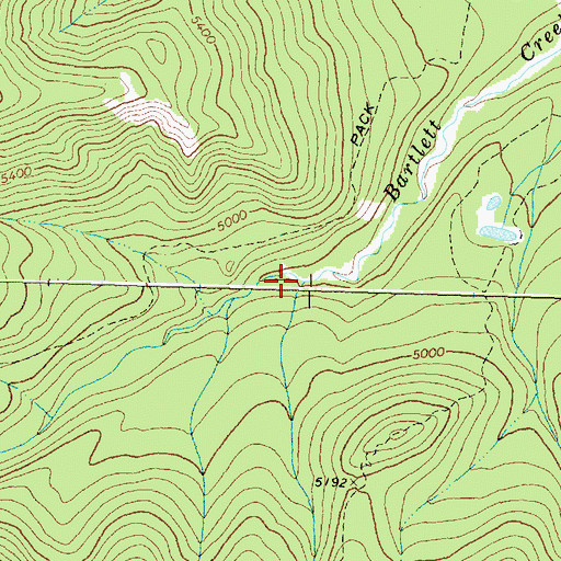 Topographic Map of Una Creek, MT