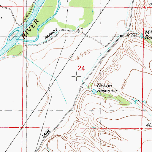 Topographic Map of Unnamed Spring Creek, MT