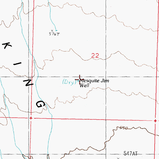 Topographic Map of Mesquite Jim Well, AZ
