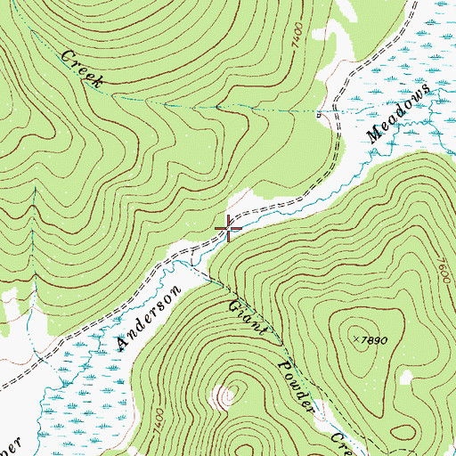 Topographic Map of Upper Anderson Meadows, MT