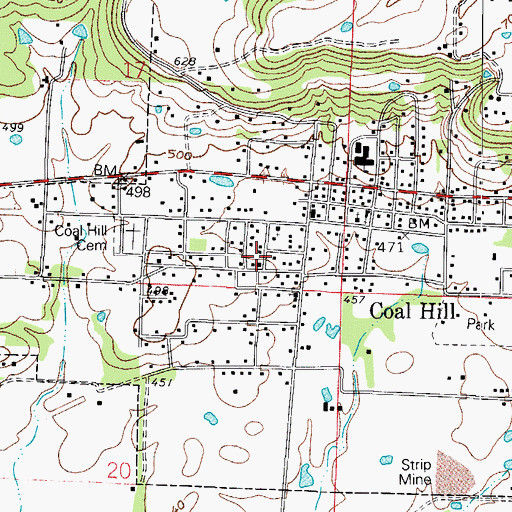 Topographic Map of First Baptist Church, AR