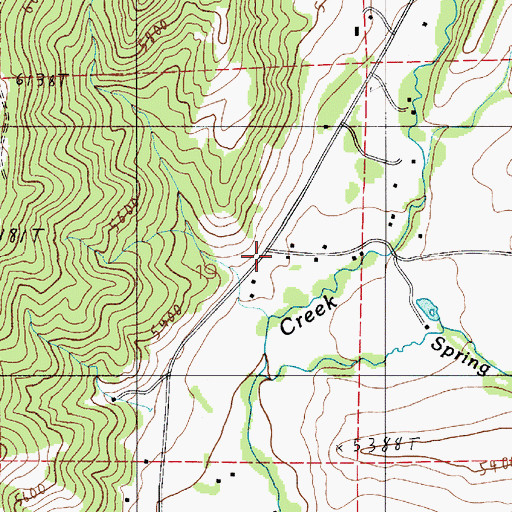 Topographic Map of Upper Bridger School (historical), MT