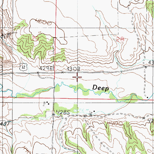 Topographic Map of Upper Deep Creek School (historical), MT