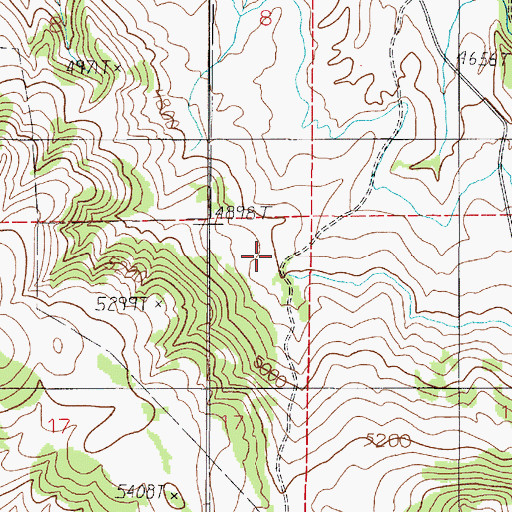 Topographic Map of Upper Ditch, MT