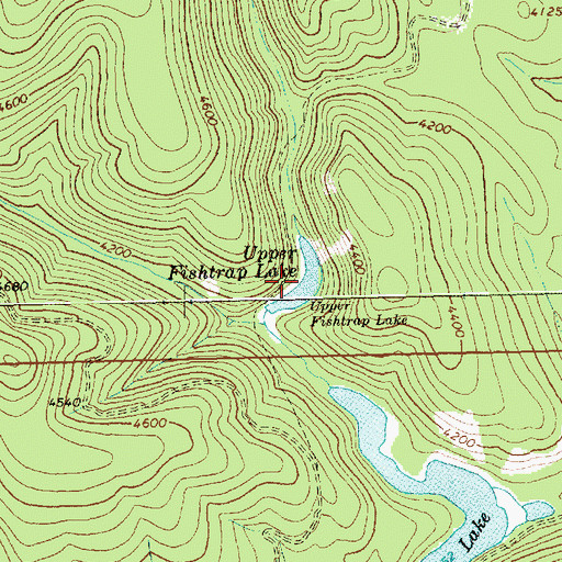Topographic Map of Upper Fishtrap Lake, MT