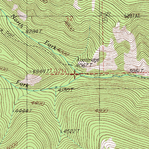 Topographic Map of Upper Fork Clear Creek, MT