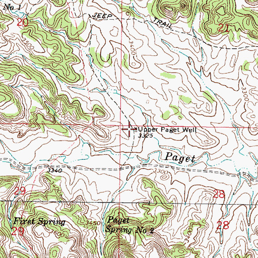 Topographic Map of Upper Paget Well, MT
