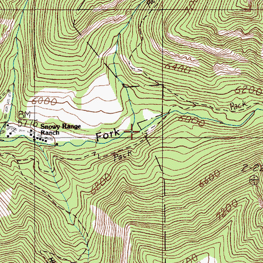 Topographic Map of Upper Sage Creek, MT