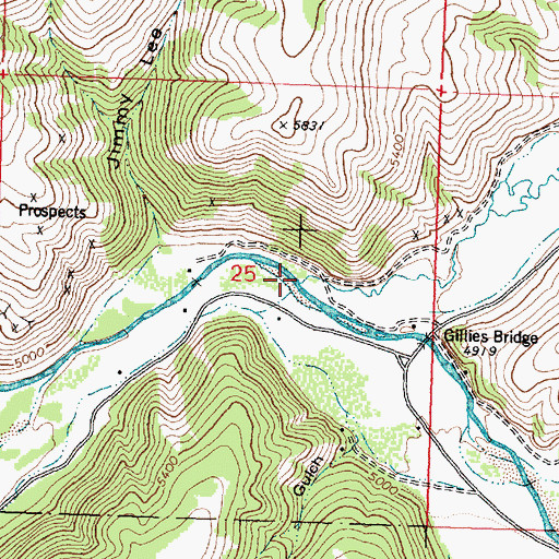 Topographic Map of Upper Willow Creek, MT
