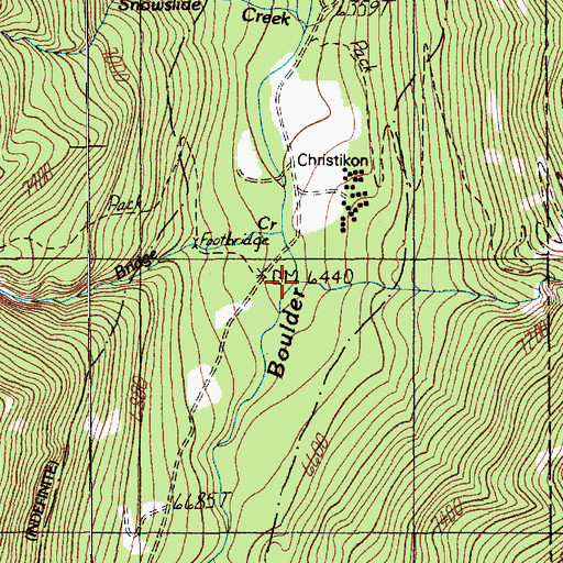 Topographic Map of Upsidedown Creek, MT